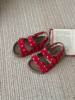 Velvet leather red