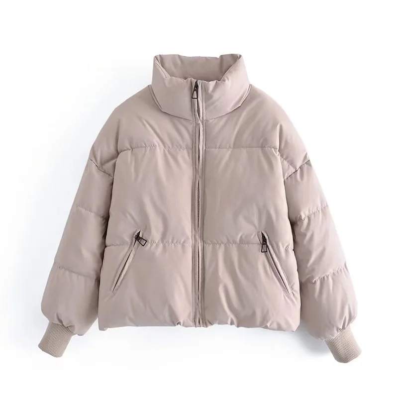 2023 invierno nuevo europeo y americano de moda elegante suelta adelgazante abrigo de pan caliente corto perezoso abajo abrigo de algodón acolchado image 16