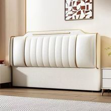 床板新款软包布艺床简约现代实木布艺床靠背落地布艺床头靠垫背板