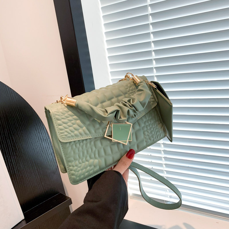 2024 primavera y verano nuevo solo hombro crossbody pequeño bolso cuadrado patrón de cocodrilo moda bolso de las mujeres