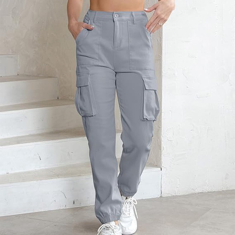 European and American cross-border women's casual jogging pants, 4 pockets, women's overalls, light hiking jogging pants