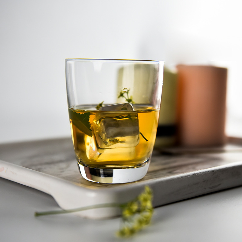 簡約玻璃杯家用喝茶杯早餐牛奶果汁杯透明飲具 大容量玻璃飲料杯