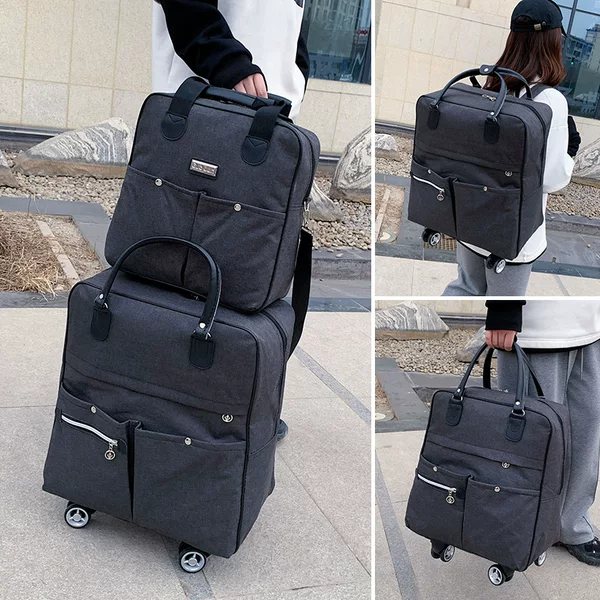 Short-distance Travel Bag Mother's Bag Duffel Bag Universal Wheel Mounting Box Trolley Bag Women's Lightweight Travel Bag Business Luggage