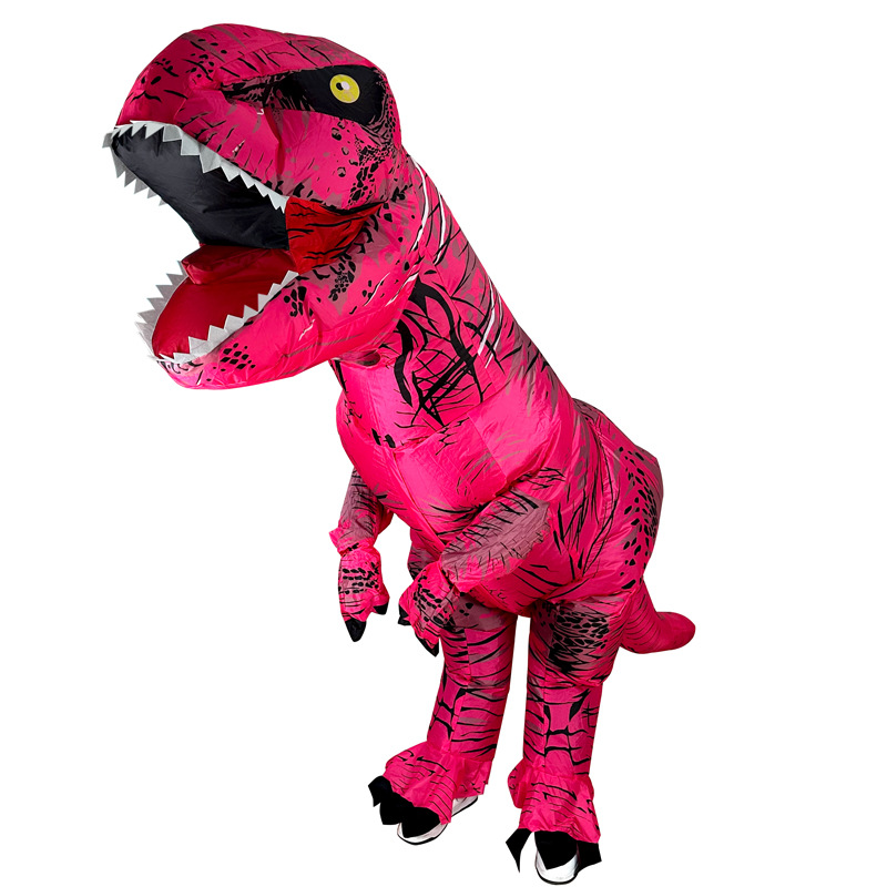 Venta caliente Traje inflable transfronterizo Dinosaurio de Halloween Alien Tyrannosaurus Rex Dress Up Ropa de actuación divertida Decoración de fiesta
