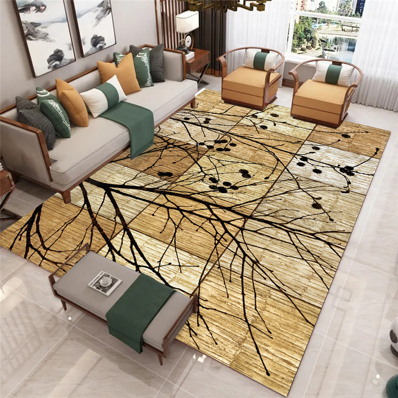 Estilo nórdico simple resistente a las manchas antideslizante mesa de té manta gran área totalmente cubierta absorbente sala de estar alfombra hogar Cristal alfombra de terciopelo