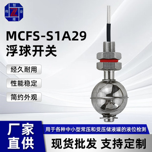Stainless Steel Float Switch Water Pump Special Liquid Level Switch Liquid Level Sensor Mcfs-S1A29 Float Switch