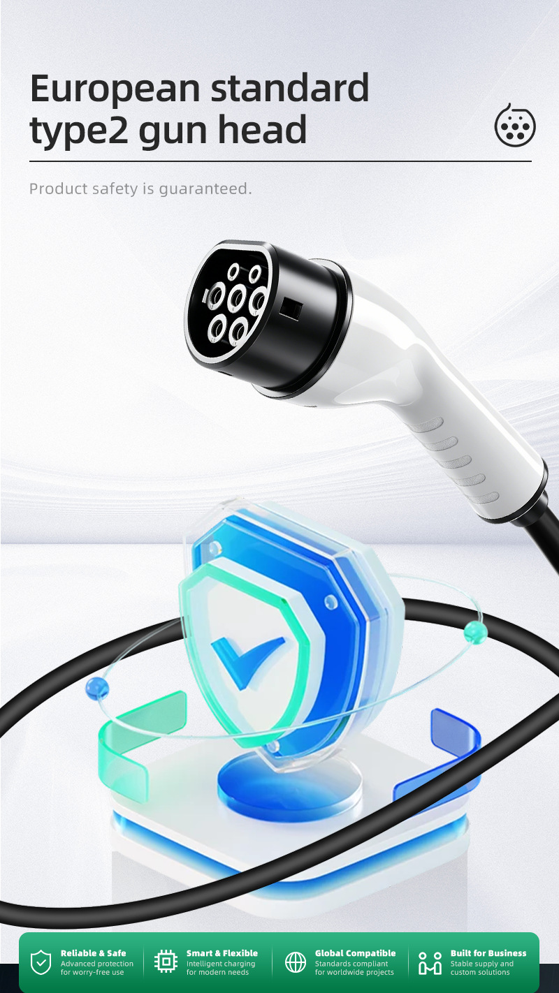 Cee European Standard Type2 Ac Charging Gun Australian Standard Industrial Plug 32A7Kw Electric Vehicle Ccs2 Smart Fast Charging