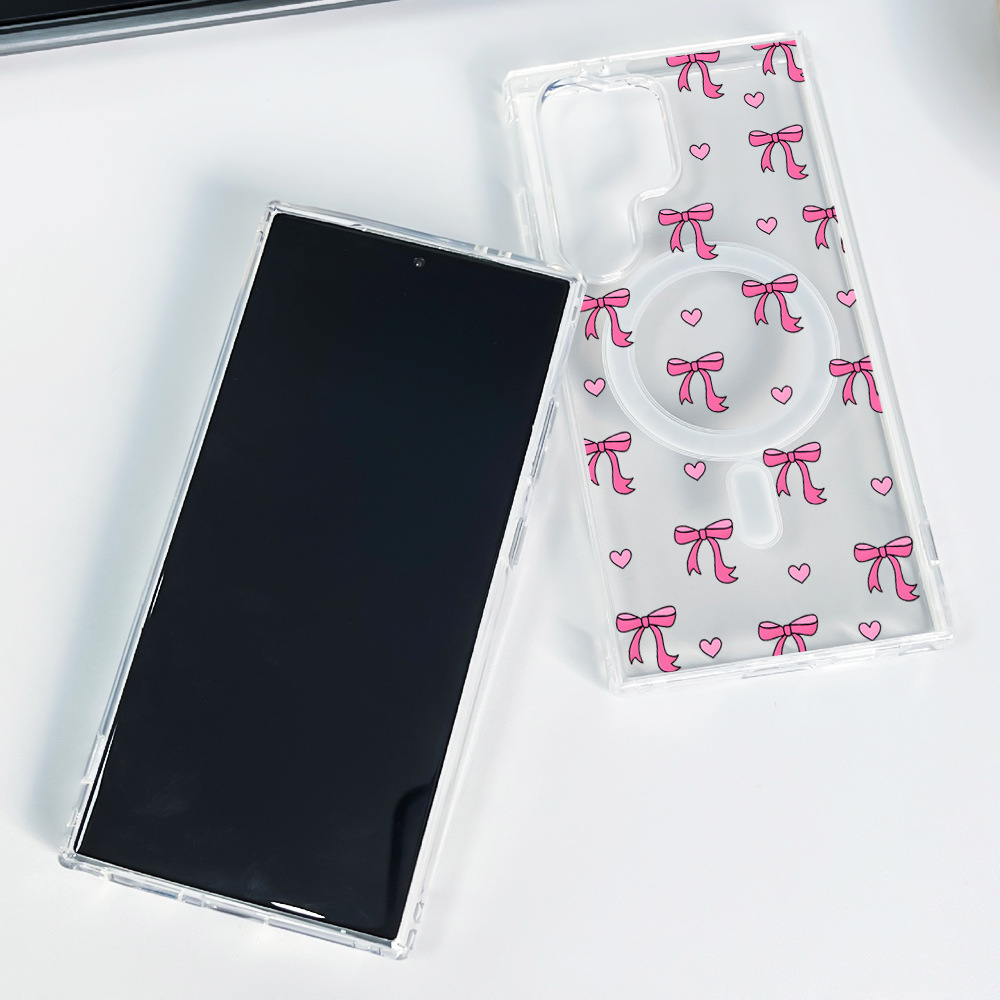45g Weight Samsung Applicable Brands Phone Cases Classification PC, tpu Material Cherry, Bow Knot Pattern Simple Style, Classic Style Style PC Tpu Cherry Bow Knot Simple Style Classic Style Phone Cases Phone Accessories 5