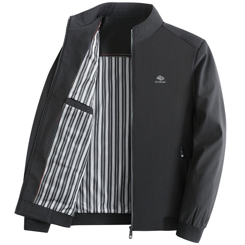 Vêtements d'extérieur pour hommes 2024 automne et hiver nouvelle veste de papa à col de baseball décontractée pour hommes d'âge moyen_voghion.com