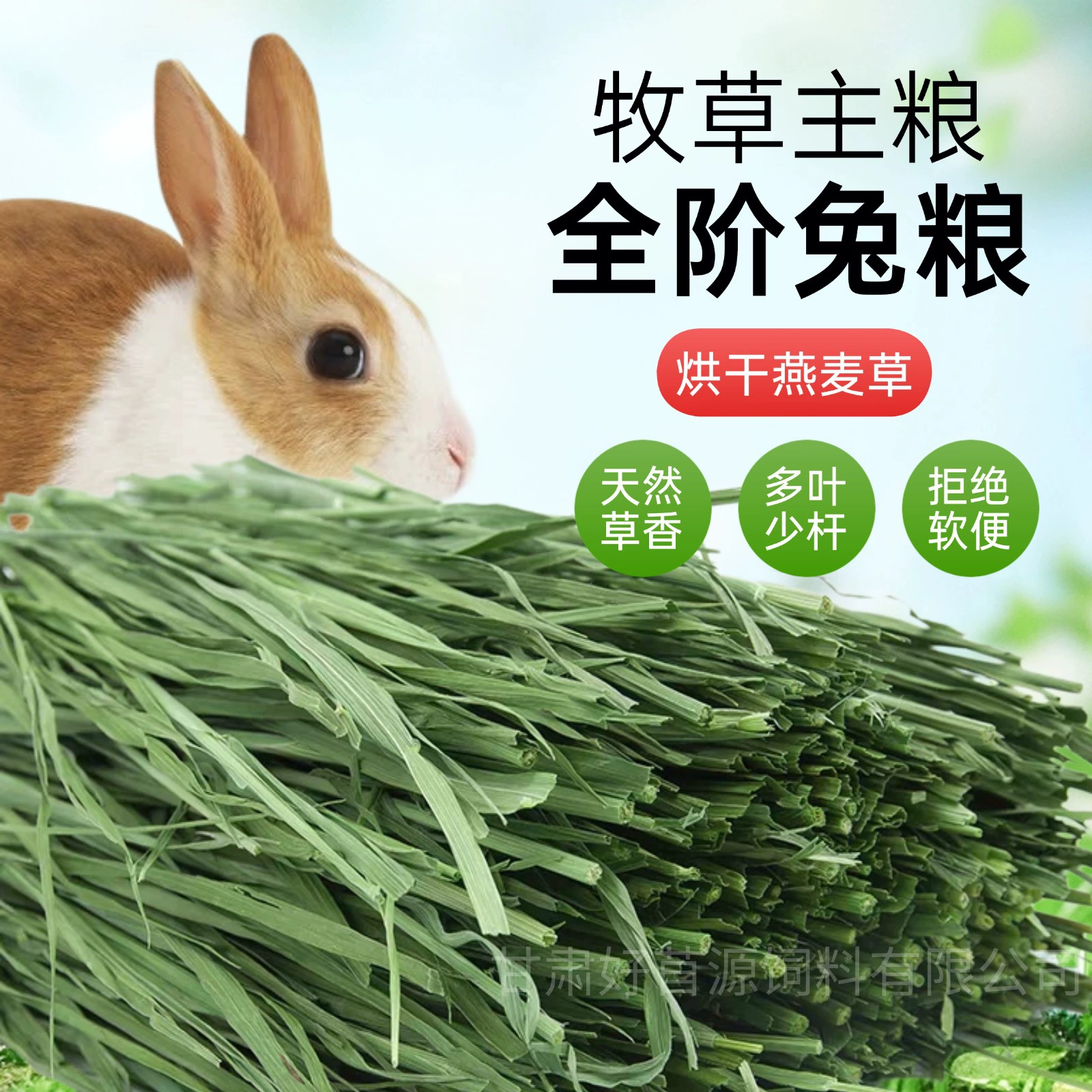 Корм для кроликов 2.5kg Корм для молодых и взрослых кроликов, основной корм для шиншилл, морских свинок и кавий, сушеная трава овса, тимоти.