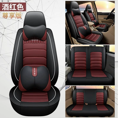 seven-seat special car seat cover | Modelə uyğun (Original) oturacaq örtükləri - cys-c-15-wine-red-seven-seat-exclusive-version-one-piece-11