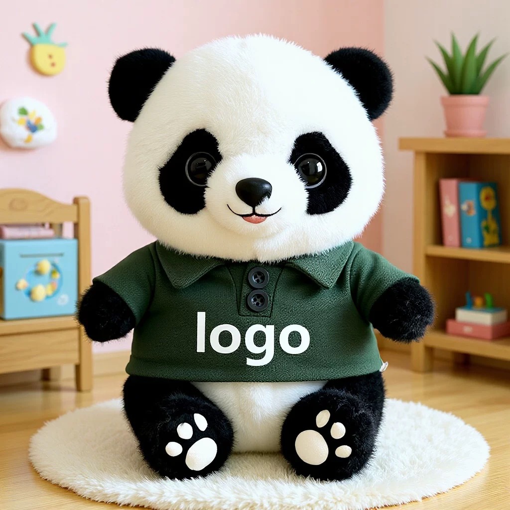 Panda lindo muñeca de peluche vestido Tesoro Nacional Panda muñeca Chengdu recuerdos festivos regalos impresión logotipo