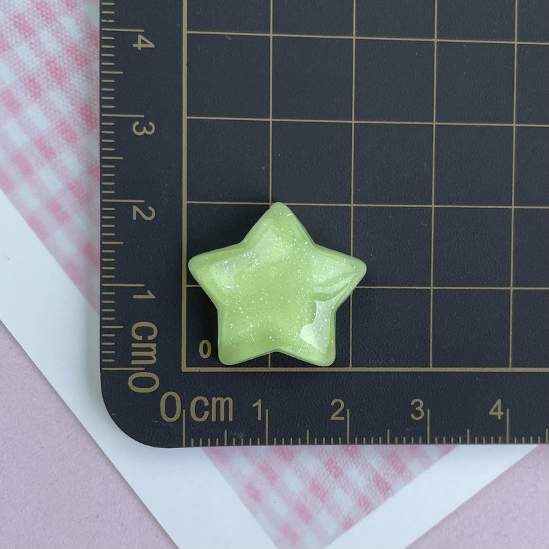 氷透五芒星キャンディー色樹脂星部品diy手作りクリームゴムアクセサリーヘアピン材料|undefined
