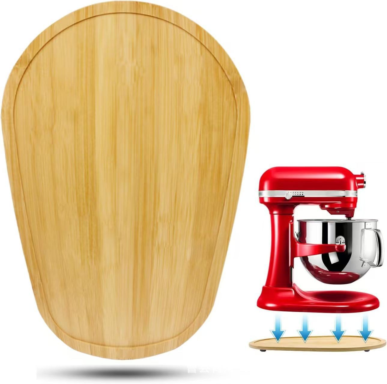 Cross-Border Wooden Mixer Mobile Pad Sliding Pad Vertical Mixer Base Kitchen Appliance Coffee Machine Wooden Stand
