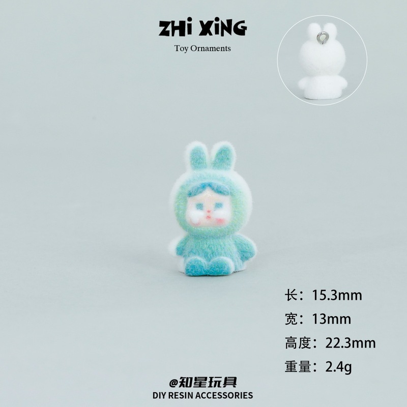 微缩卡通立体仿真上钉植绒小甜豆哭包 批发创意小摆件树脂DIY配饰|undefined