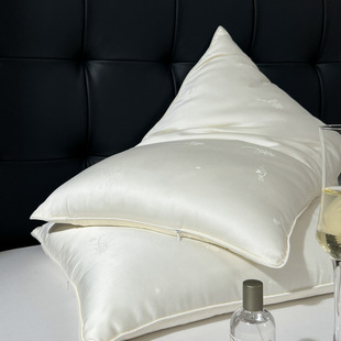 Lady-level Private Experience Yunrou Silk Pillow Low Pillow Super Soft JI Comfortable Pillow Silky Neck Protection