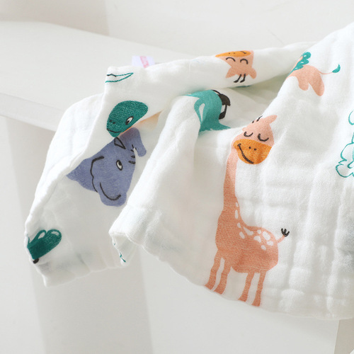 Infant and Toddler 100% Cotton Square Towel, Six-Layer High-Density Children's Towel, Baby Face Towel, Pure Cotton Hand Towel, Folded Handkerchief