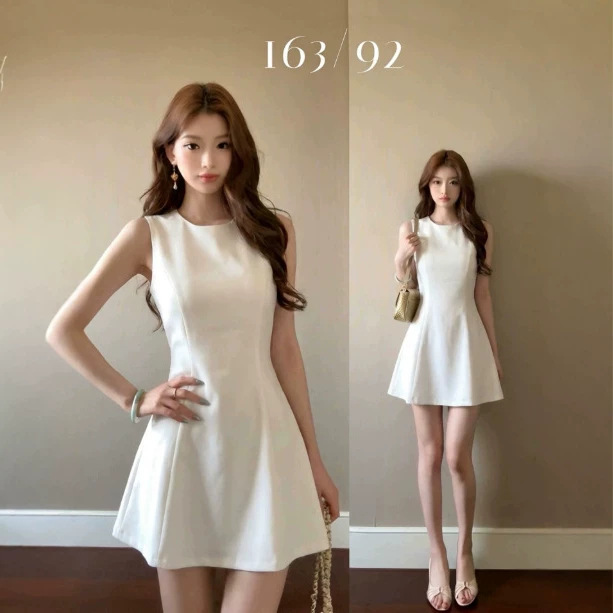 White Dress for Women, Summer Style, Unique and Beautiful Little Dress for Early Summer, Sleeveless White Dress, Short Dress, Graduation Dress
