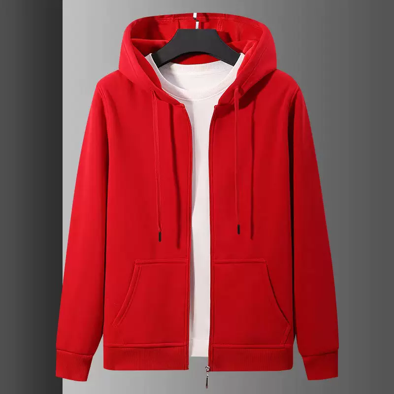 直播爆款420克华棉银狐绒开衫连帽卫衣秋冬款