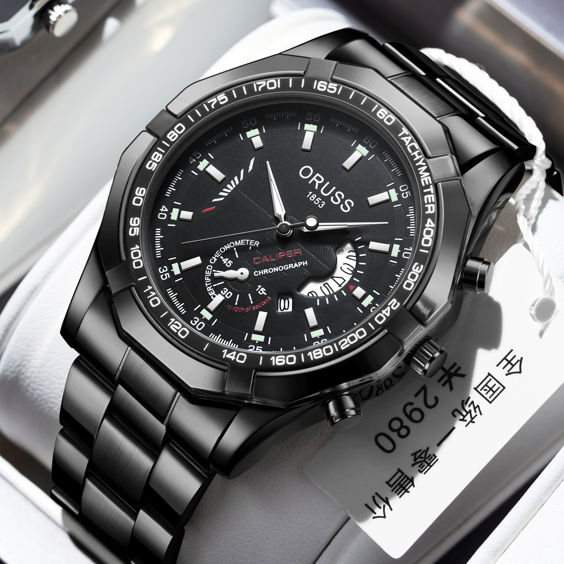 Men's Quartz Chronograph Watch Waterproof Trendy Calendar Dial_voghion.com