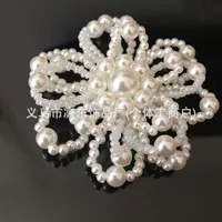Серебряная игла из рисовых бус из искусственного жемчуга цветочные серьги модные элегантные темпераментные серьги корейские легкие и экстравагантные серьги