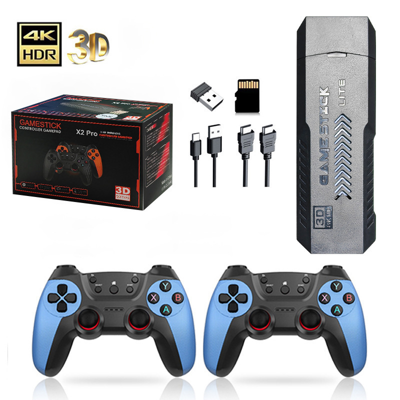跨境游戏机X2blue家庭3D游戏2.4G无线复古HDMI电视PSP家用游戏机|undefined