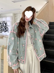 牛仔外套女秋季2025新款高级感韩系出游穿搭小个子短款夹克棒球服
