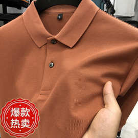 棉polo衫短袖夏季白色含棉t恤男半袖男装衣服纯色丅血