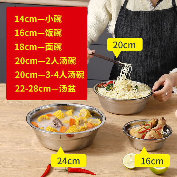 316 stainless steel basin wholesale canteen thickened small basin…