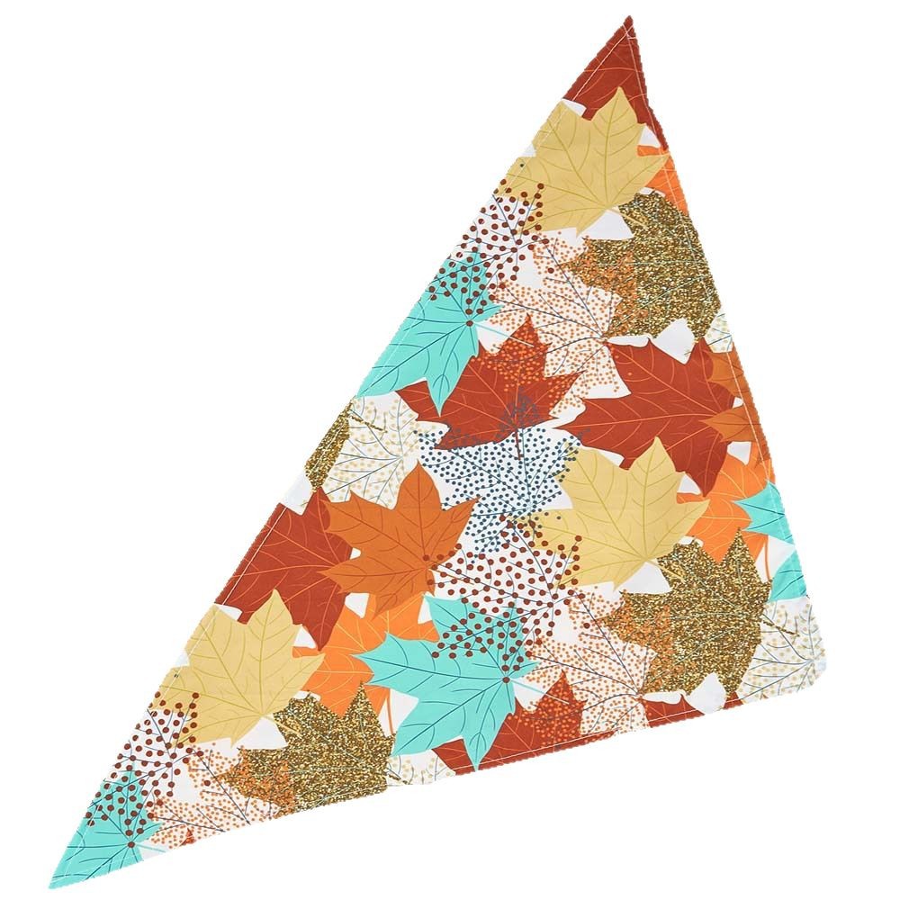 Suministro directo de fábrica transfronterizo nueva moda sarga bufanda de perro de Acción de Gracias Toalla de triángulo mascota perro poliéster Toalla de saliva