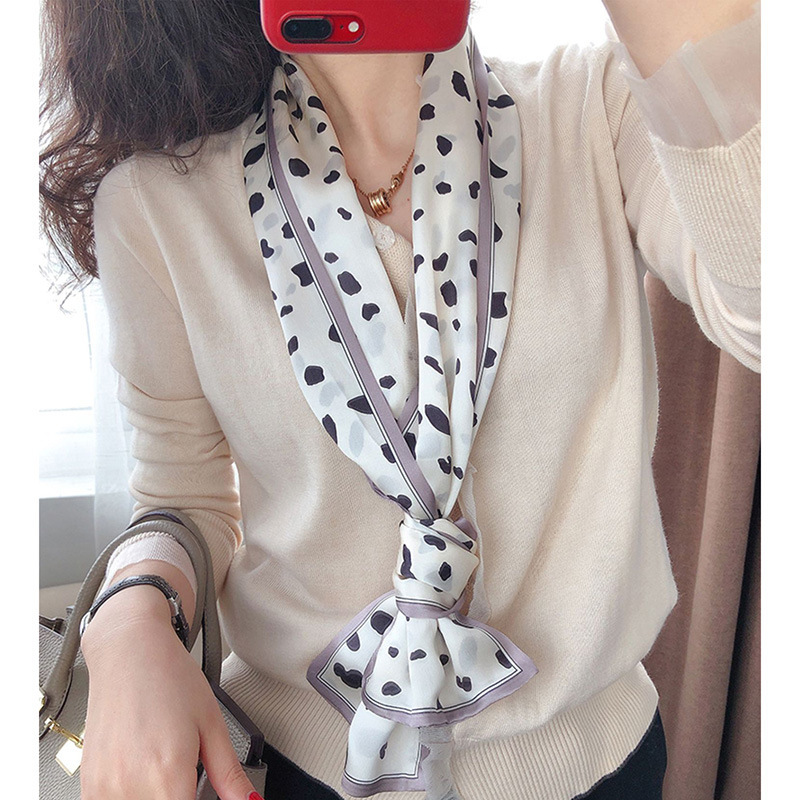 100%桑蚕丝真丝缎面15*145双层合集长条围巾女春夏季高档飘带丝巾|undefined