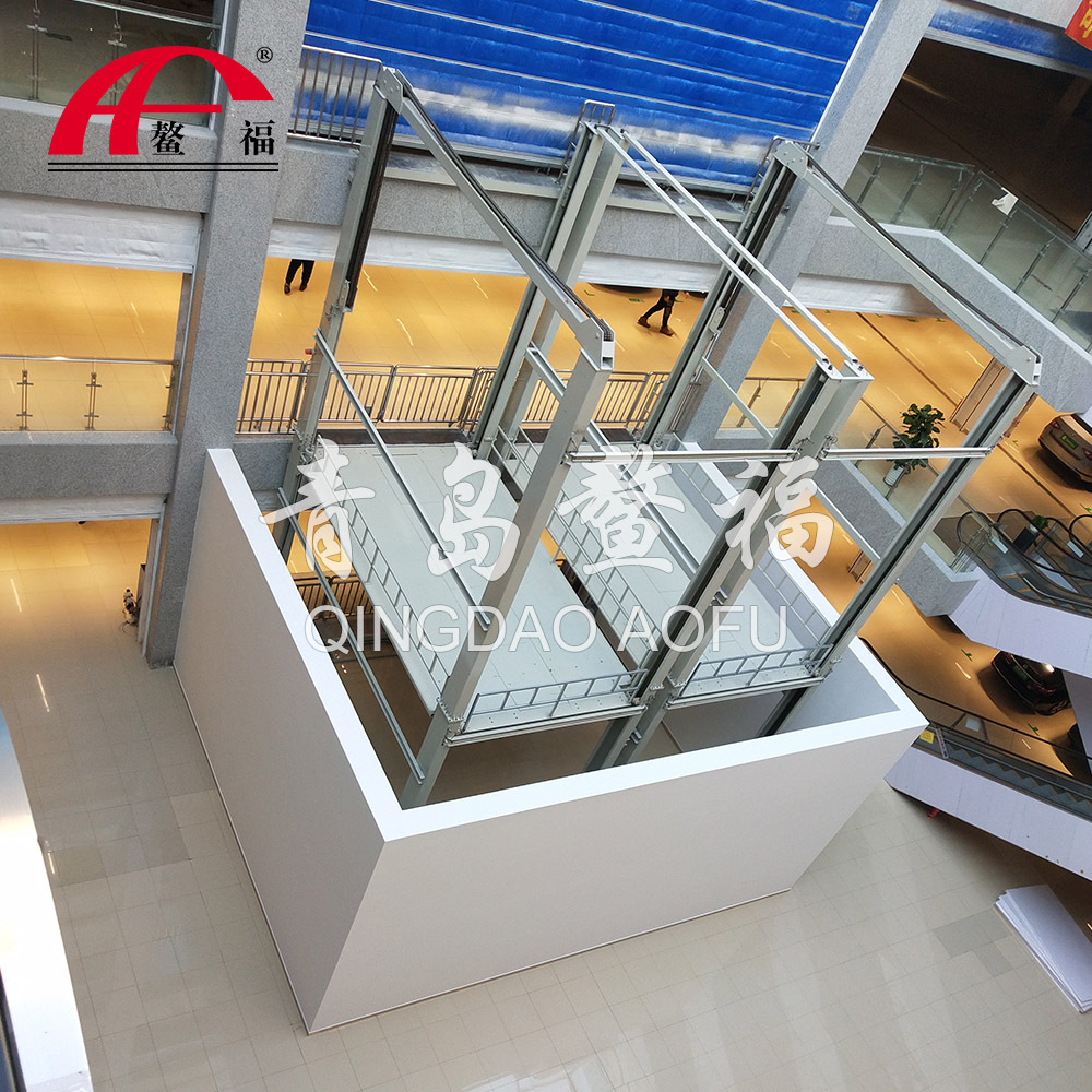 汽车升降平台鳌福厂家供应汽车提升双链条提升汽车楼层举升机