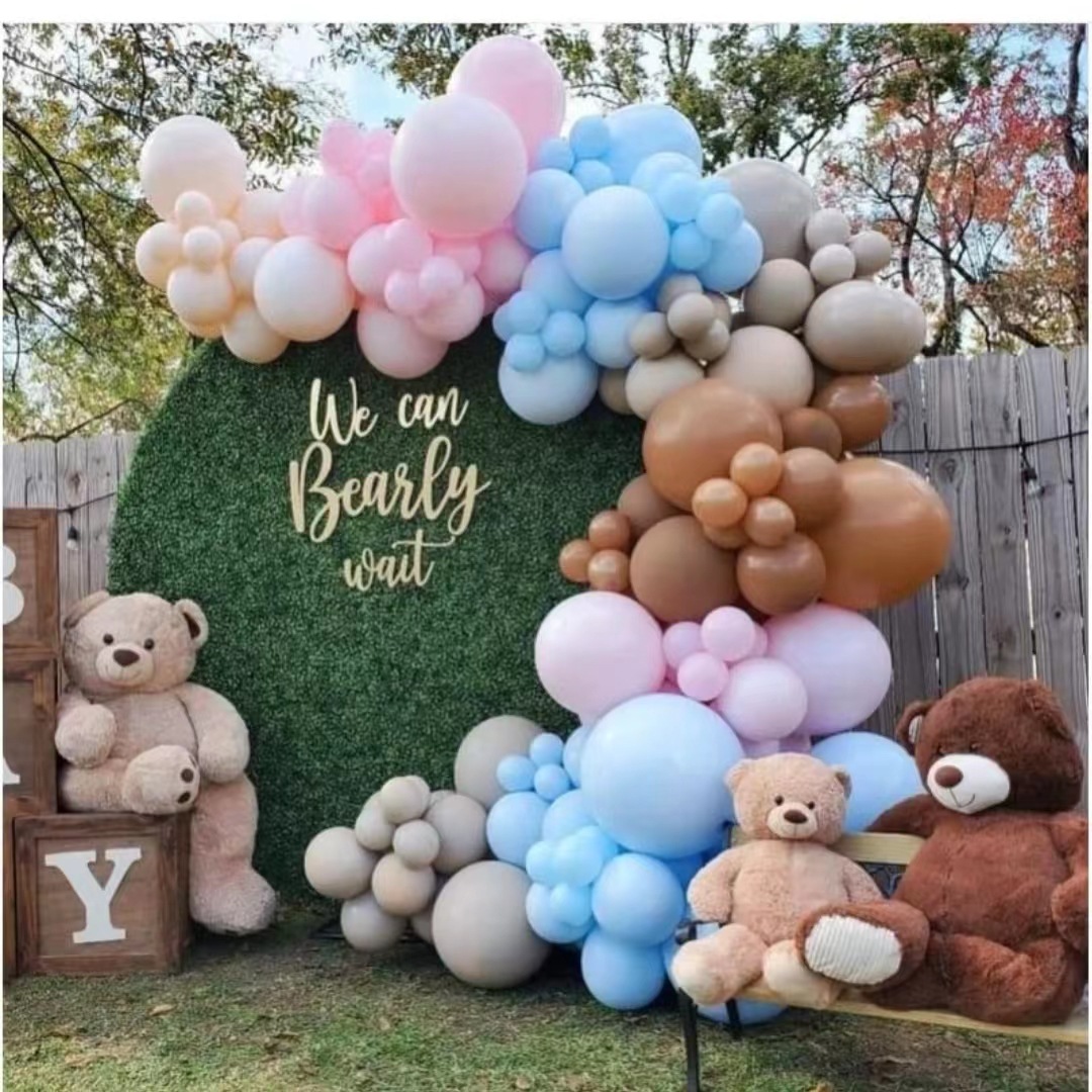 blue brown coffee balloon