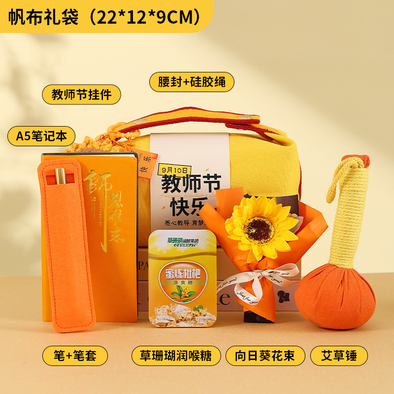 教师节礼物高级感实用送老师伴手礼套装创意手提帆布包礼品批发|undefined