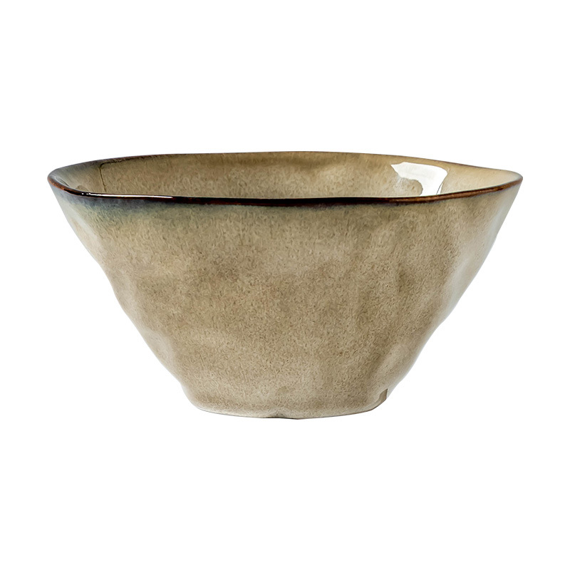 Tazón de arroz retro, tazón de fideos, tazón de vajilla de alto valor facial, tazón de cerámica, tazón de fideos doméstico, tazón de sopa, tazón de Douga, tazón pequeño al por mayor