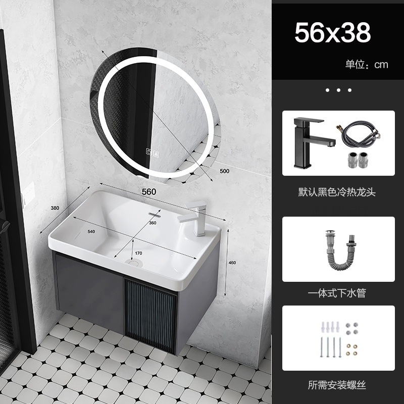 Baño de aluminio espacio puerta de vidrio gabinete de baño pequeño gabinete de lavabo doméstico combinación balcón lavabo piscina