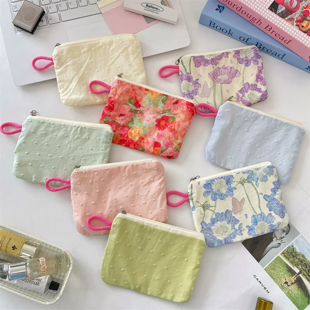 5793 清新口红钥匙化妆袋零钱包便携内胆包杂物数据线硬币收纳袋