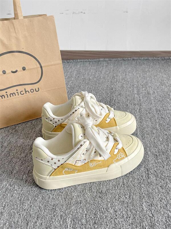 Yuanbo 2025 primavera nuevas zapatillas de deporte de todo fósforo estudiantes zapatos de lona coreanos Harajuku de corte bajo