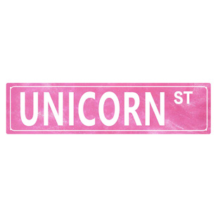 Unicorn Street Decoration Tin Painting Unicorn St Cute Childlike Children's Room Girl's Room Wall Decoration
