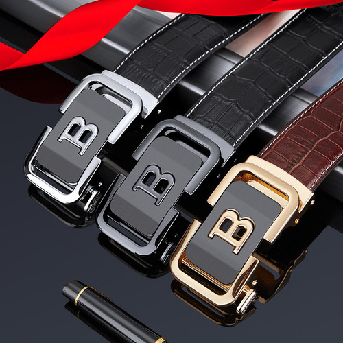 Emperor Paul belt men's genuine leather high-end pure cowhide belt men's letter high-end belt men's wholesale