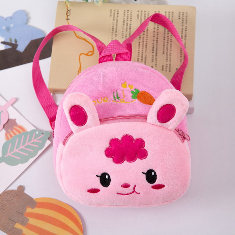 Bolso de felpa informal para bebés transfronterizos, monedero de año, reducción de la carga, mochila de comercio exterior de dibujos animados, mochila de ocio