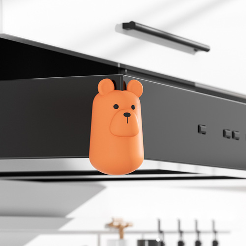 Silicone anti-collision corner range hood protective cover safety anti-collision silicone children's cartoon bear protective corner