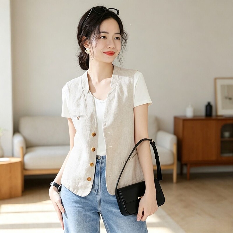 Summer Thin Casual Vest 2026 New Fashion Sleeveless Jacket Outerwear Vest Jacket Summer Thin Casual Vest 2026 New Fashion Sleeveless Jacket Outerwear Vest Jacket