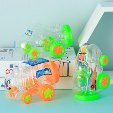 厂家批发包装瓶汽车儿童储物罐可爱卡通收纳塑料罐积木彩泥储蓄罐