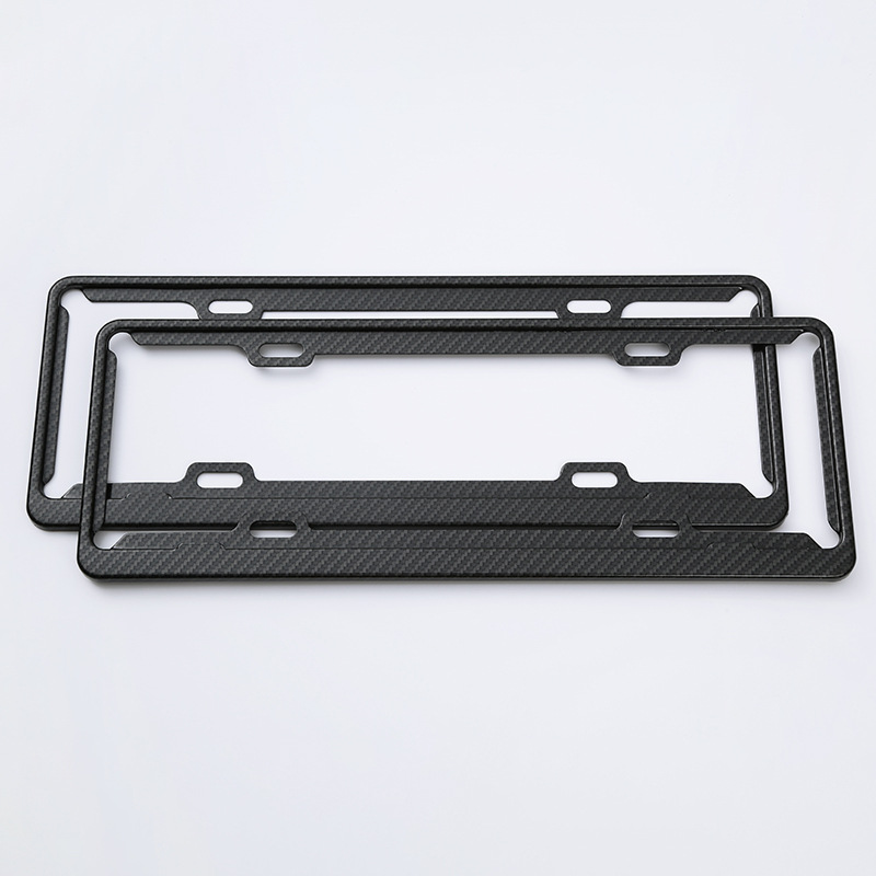 Los fabricantes suministran Marco de placa de matrícula de coche multi-especificación nuevo marco de placa de licencia de fibra de carbono de calibre cruzado con tornillos image 5
