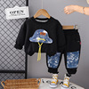 Autumn set for boys, children's trend sports sweatshirt, 2023 collection