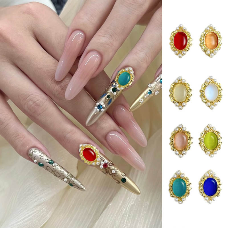 Palace style nail art diamond ornaments flash oval diamond shaped crystal glass pigeon egg drill nail accessories diy armor Palace style nail art diamond ornaments flash oval diamond shaped crystal glass pigeon egg drill nail accessories diy armor