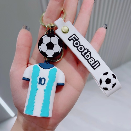 World Cup Football Jersey Keychain Pendant Car Keychain Cartoon Football Souvenir Pendant Gift Wholesale