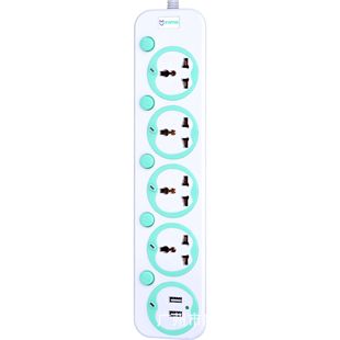 Foreign Trade Export Total Switch Row Plug 4-Bit Jack Single Row Plug Board 2Usb 1.0A Xy-335Usb