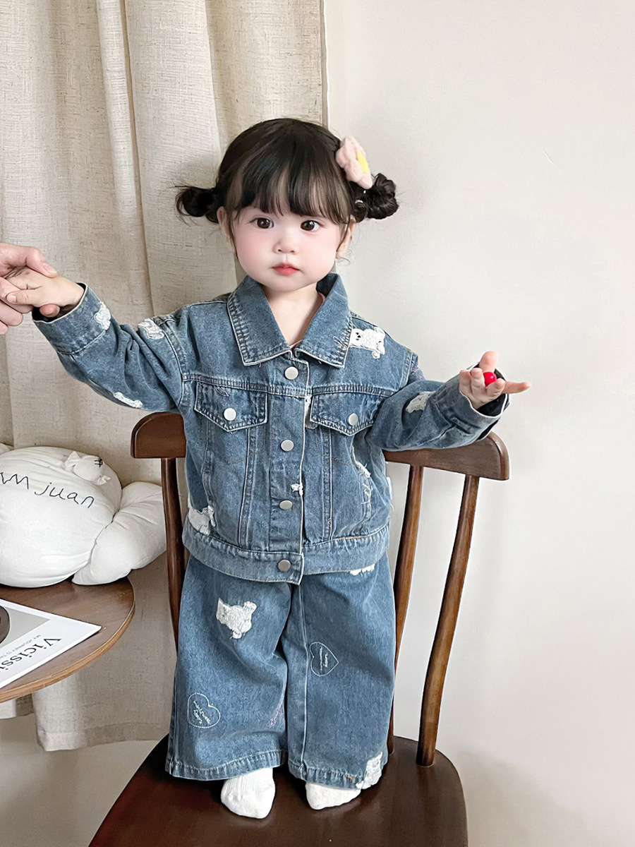 Chaqueta vaquera infantil para niña